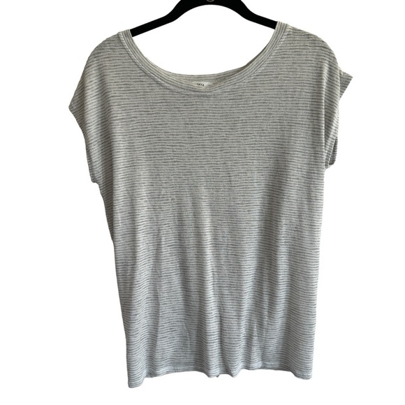 Athleta Stripe Breezy Crossback Tee, Size M - Picture 3 of 8
